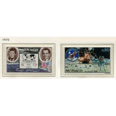 MONACO 1970 Yv. 829/30 SERIE COMPLETA DE ESTAMPILLAS MINT COHETERIA